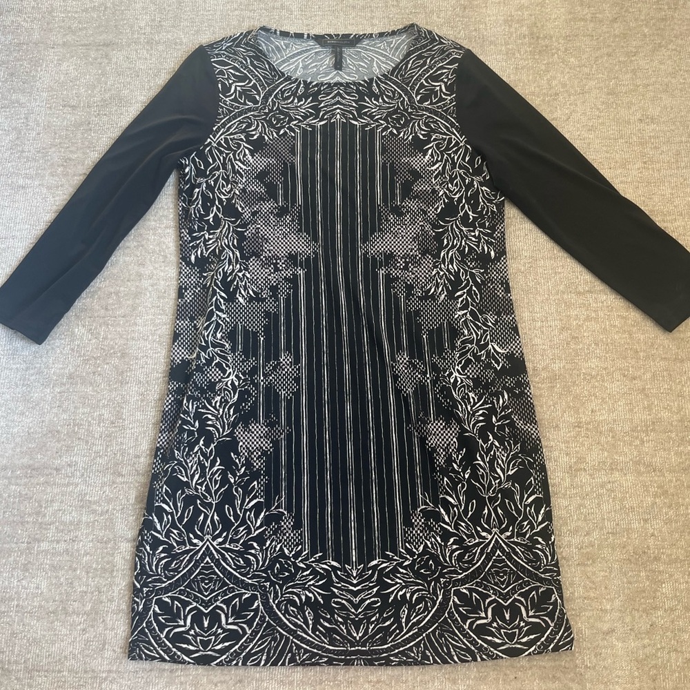 BCBGMAXAZRIA black and white dress